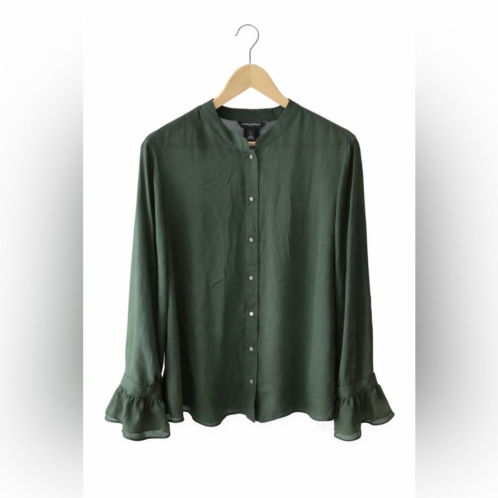 Banana Republic Forest Green Button-Down Shirt